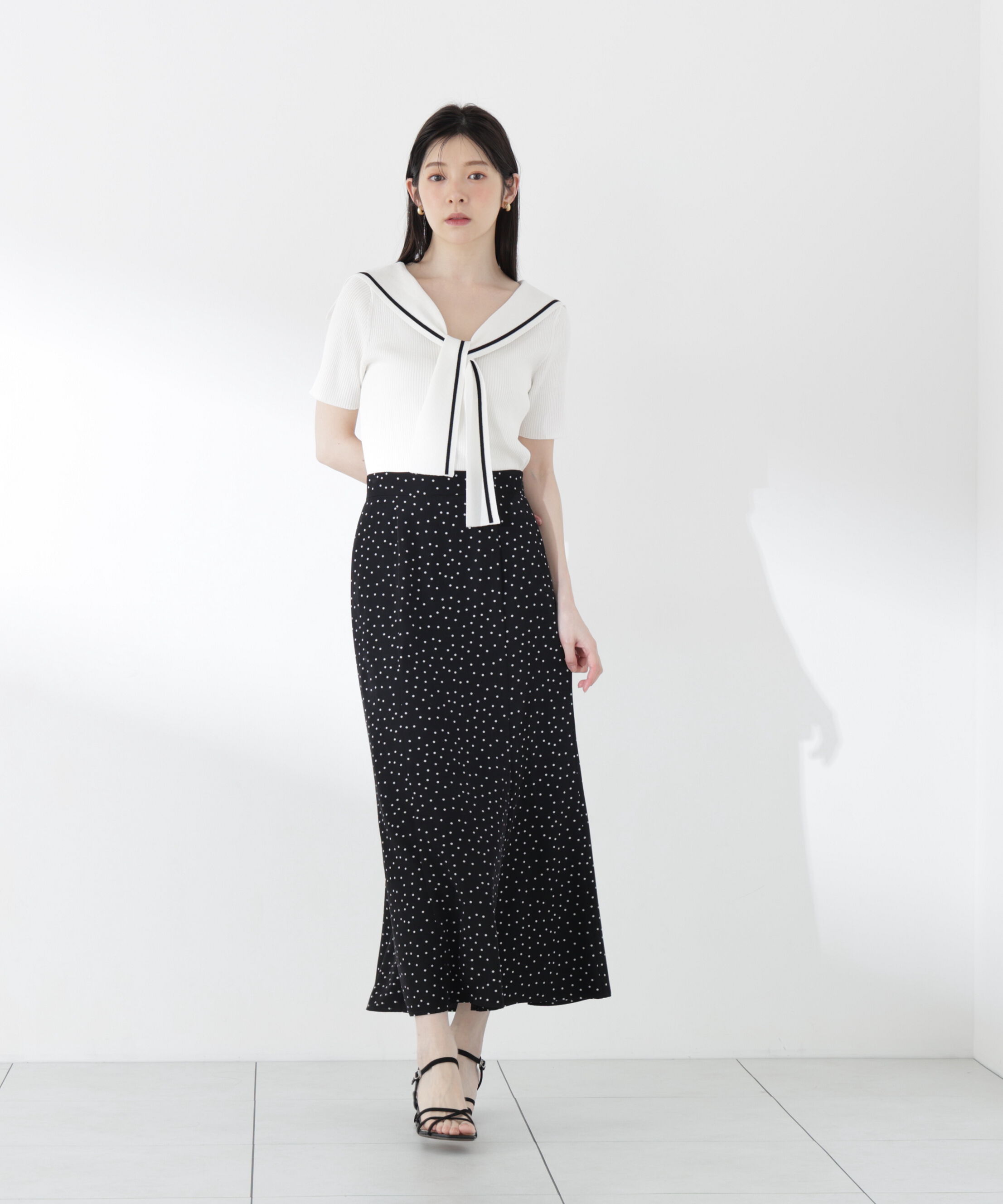 PROPORTION BODY DRESSING「＜青島心さん着用＞ドット柄マーメイドスカート」|スカート|