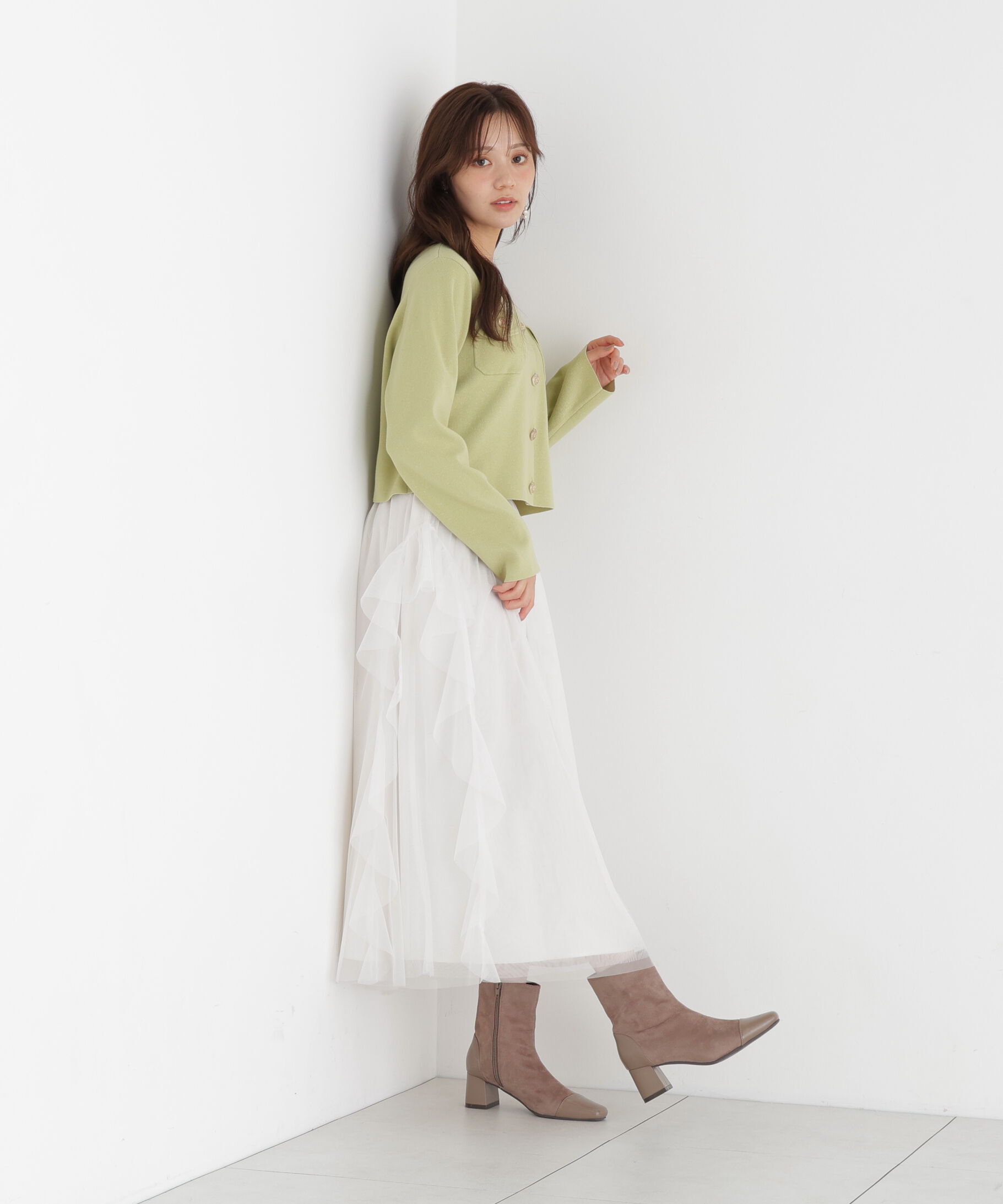 PROPORTION BODY DRESSING「＜中川紅葉さん着用＞ラッフルチュールスカート」|スカート|