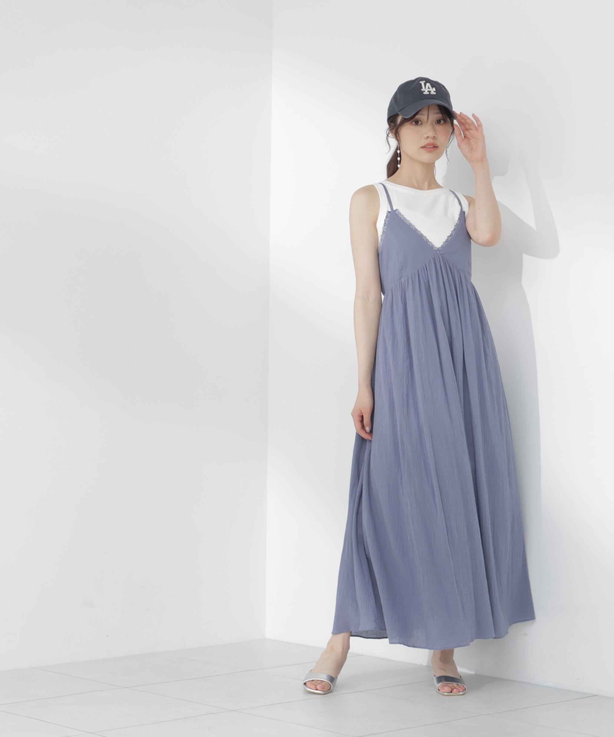 PROPORTION BODY DRESSING「＜EDIT COLOGNE＞レーストリムコットンボイルワンピース」|ワンピース|