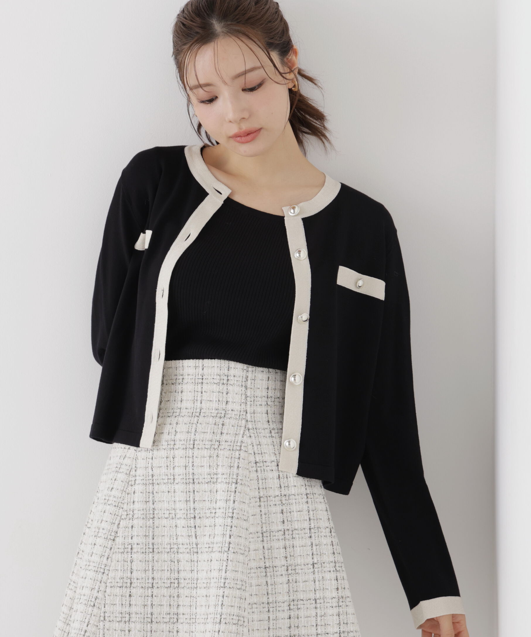 PROPORTION BODY DRESSING「バイカラーアンサンブルニット」|ニット・セーター|