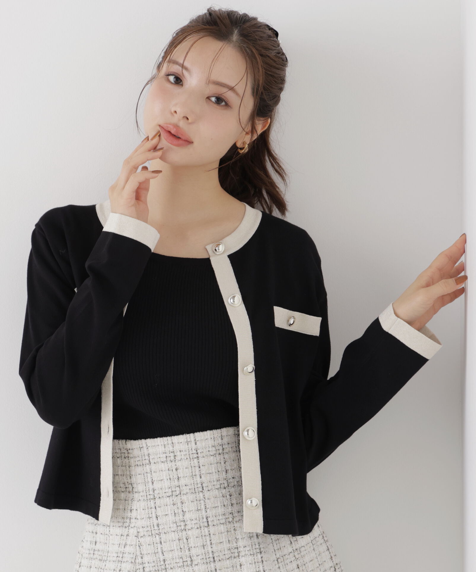 PROPORTION BODY DRESSING「バイカラーアンサンブルニット」|ニット・セーター|