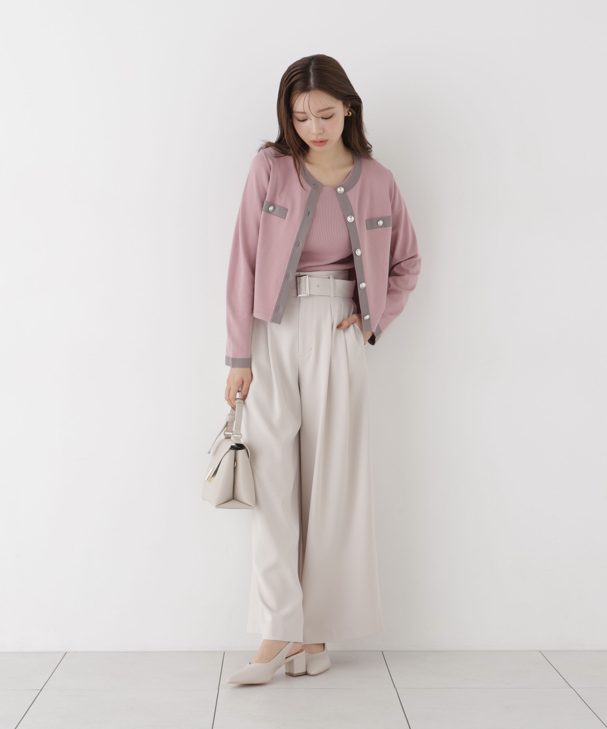 PROPORTION BODY DRESSING「バイカラーアンサンブルニット」|ニット・セーター|