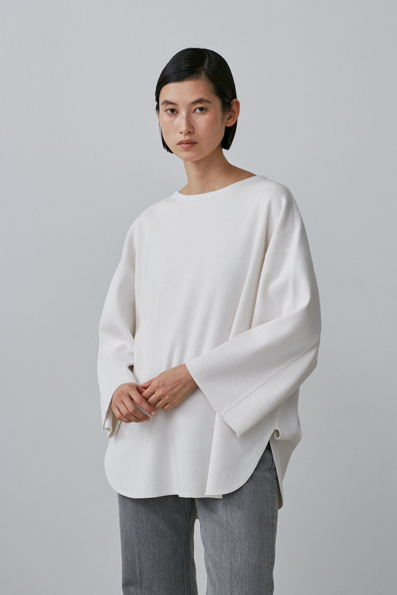YLEVE 「YLEVE / COTTON RIB PULLOVER BIG」|Tシャツ・カットソー|ホワイト