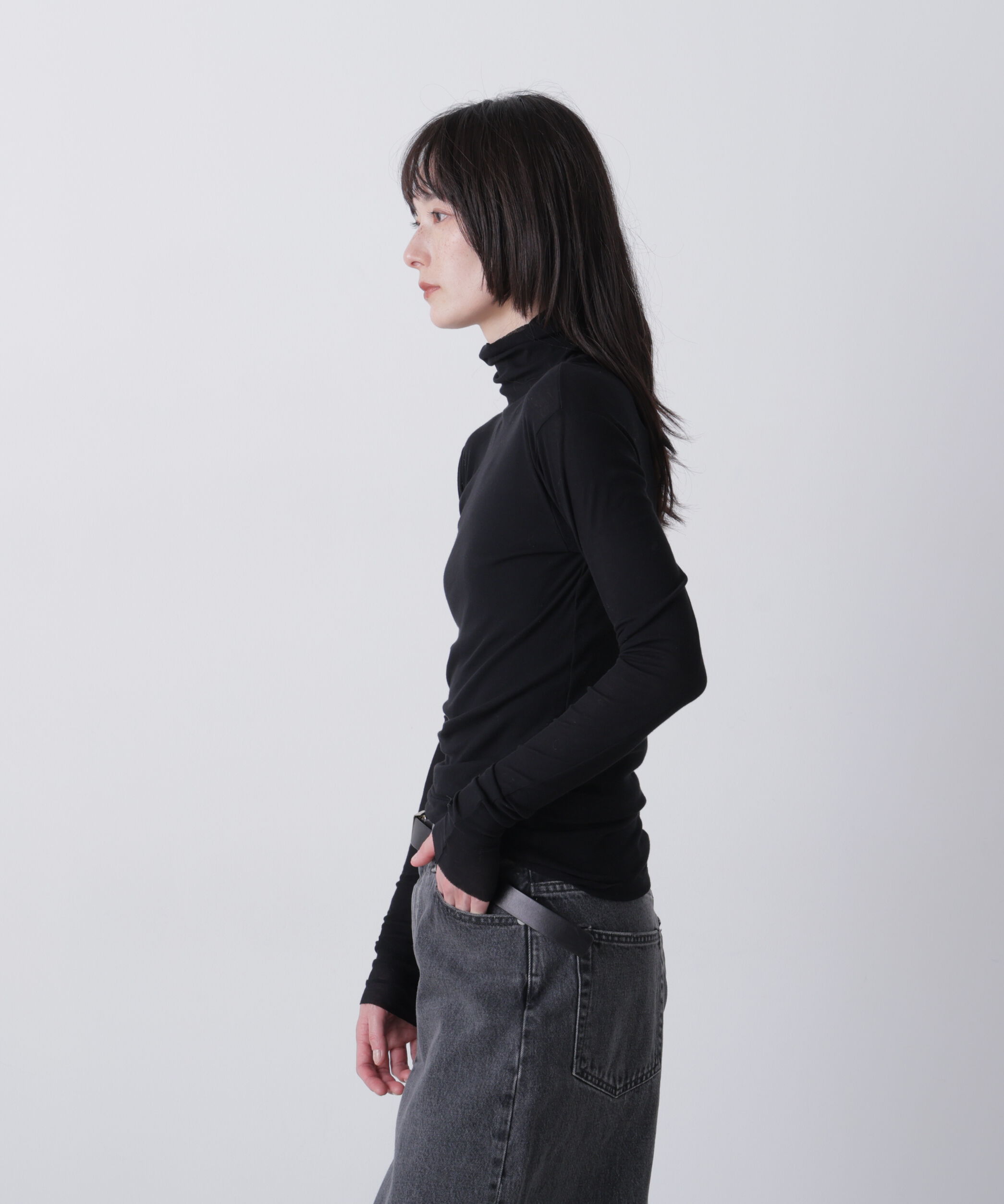 YLEVE 「YLEVE / SHEER HIGH-TWIST RIB JERSEY TURTLENECK PULLOVER」|Tシャツ・カットソー|