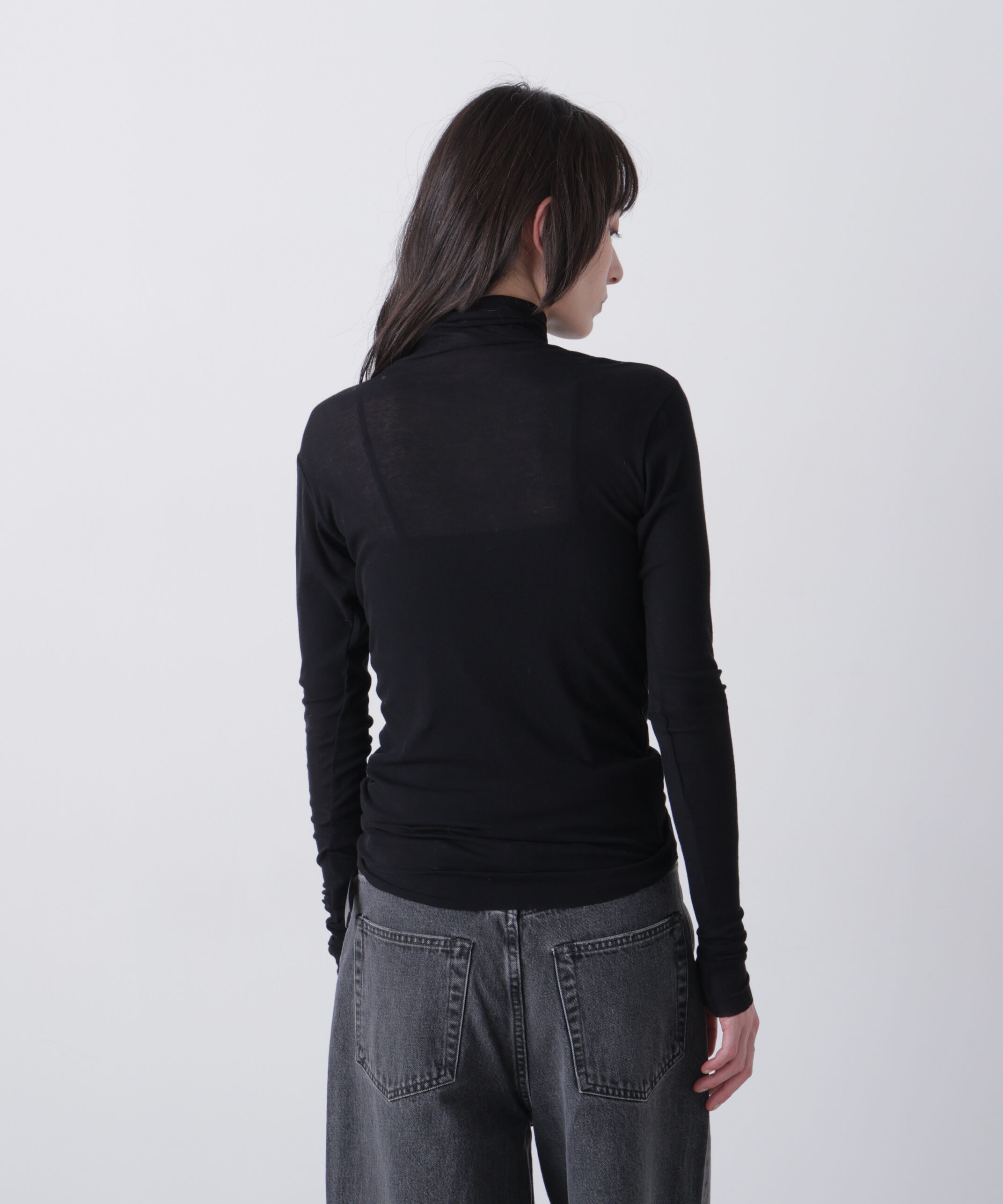 YLEVE 「YLEVE / SHEER HIGH-TWIST RIB JERSEY TURTLENECK PULLOVER」|Tシャツ・カットソー|