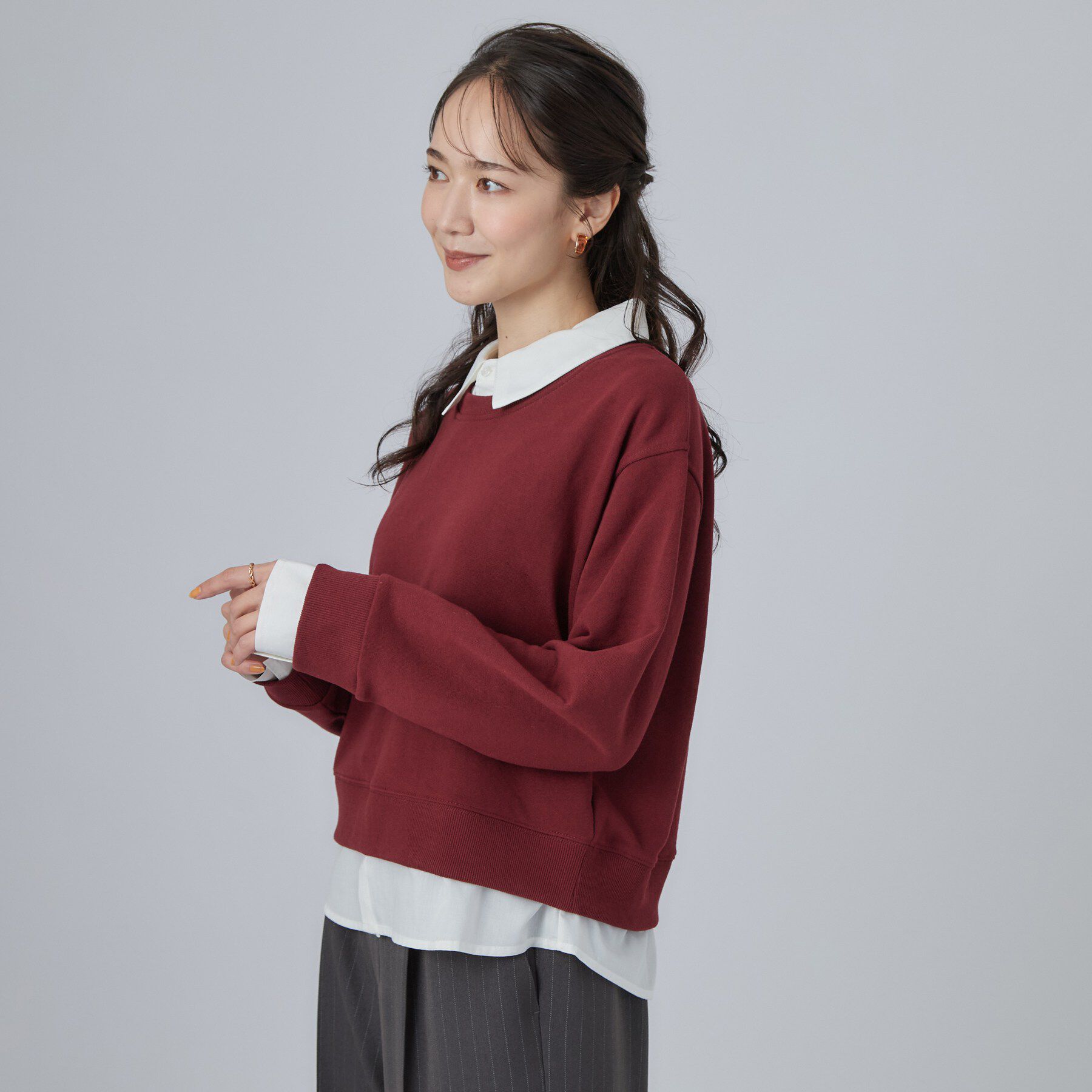 SHOO･LA･RUE「シャツレイヤードプルオーバーアソート」|Tシャツ・カットソー|