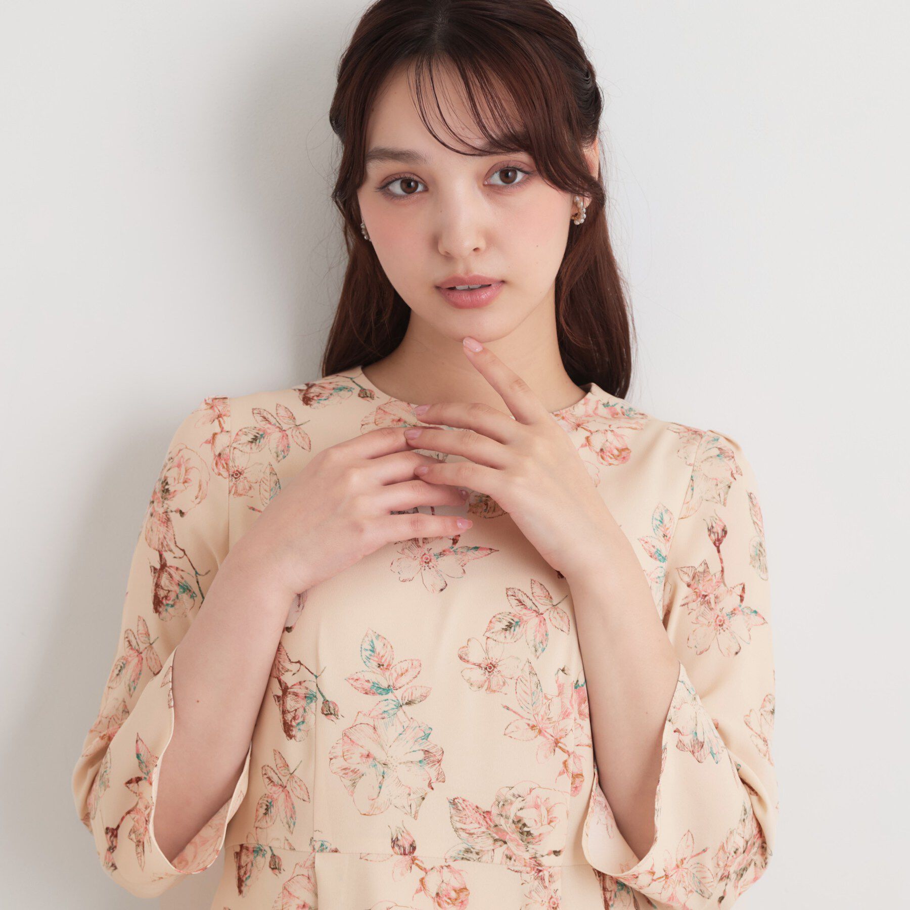 SunaUna「【手洗い可／日本製】花柄ワンピース」|ワンピース|