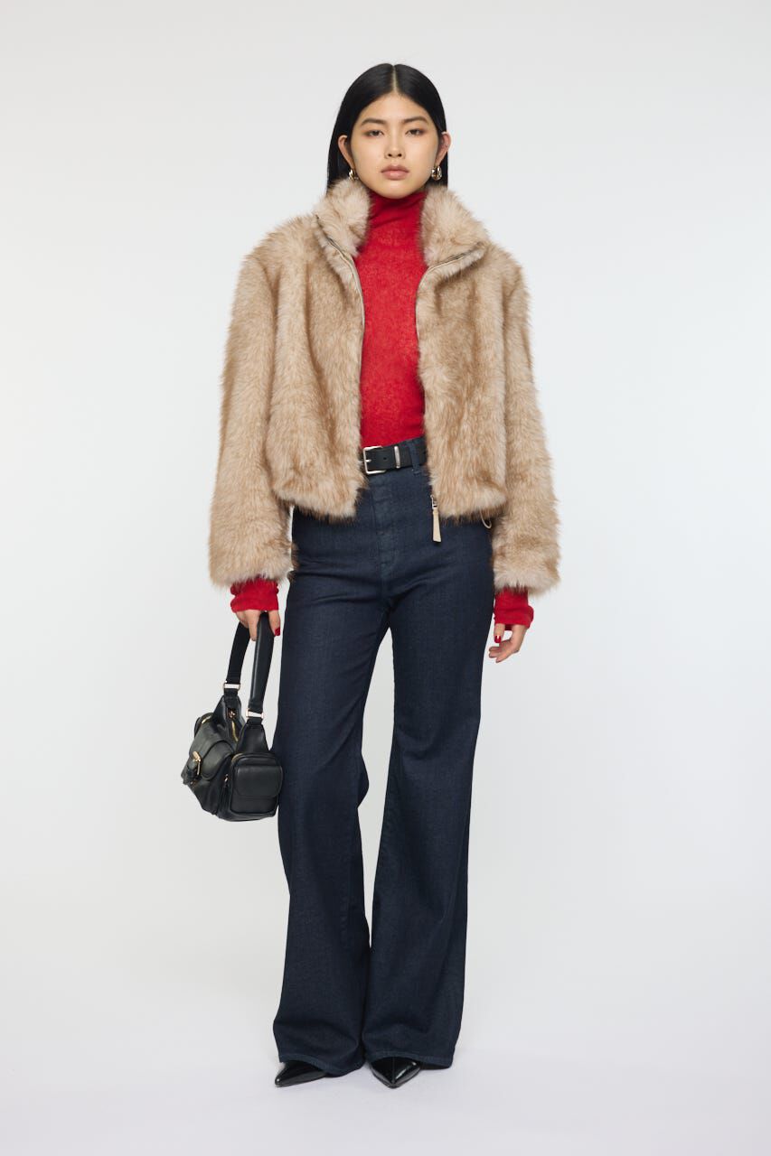 MOUSSY「SHEER TURTLE NECK ニットトップス」|ニット・セーター|