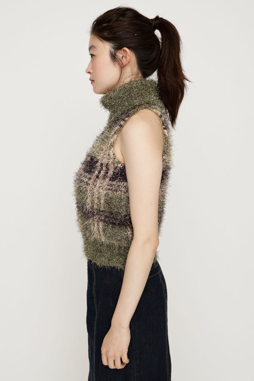 SLY「SHAGGY CHECK H／N ニット」|キャミソール|