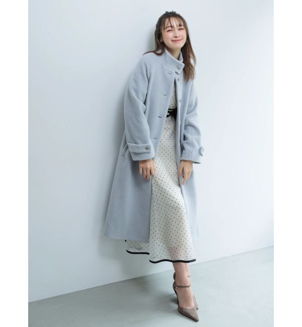 dazzlin「スタンドウールライクコート」|その他|ブルー