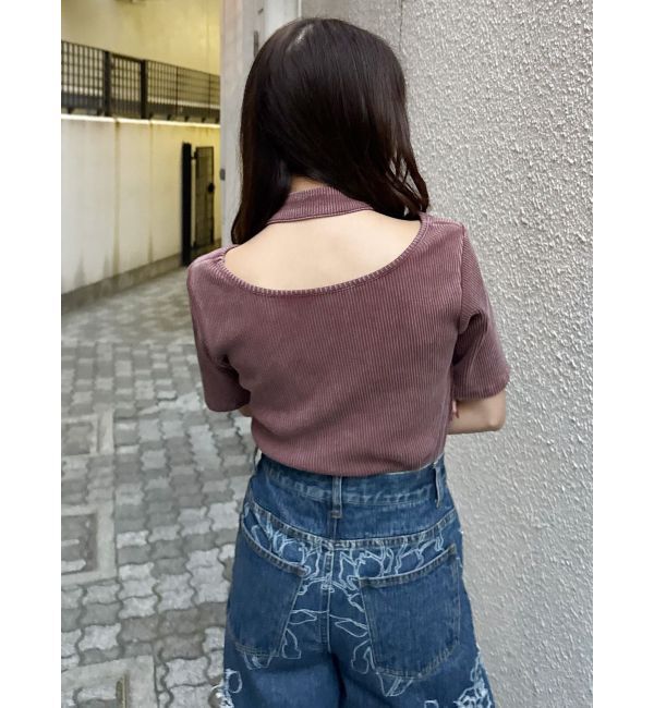 MURUA「ホルターハーフジップテレコトップス」|Tシャツ・カットソー|