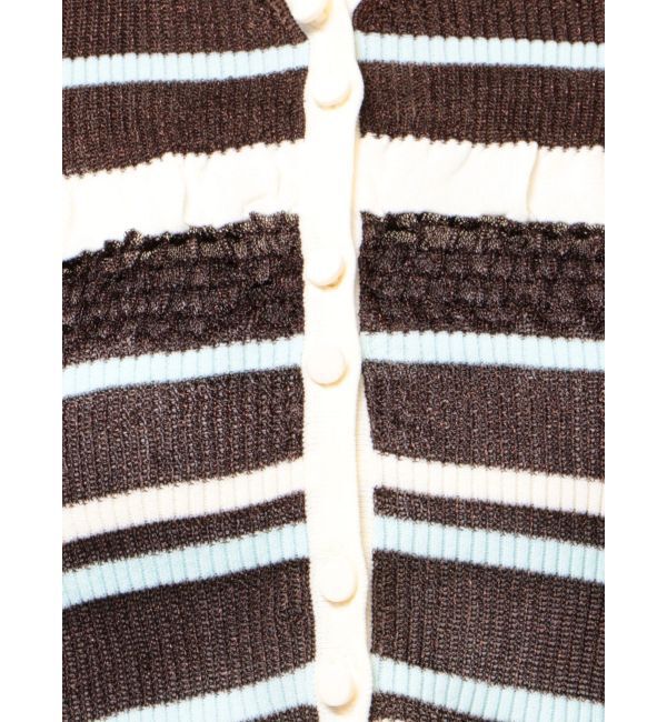 LAGUNAMOON「【WEB限定カラーあり】シアーボーダーカーデプルオーバー」|カーディガン|