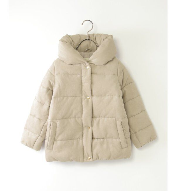 ikka kids「【親子コーデ】細コールボリューム襟中綿ジャケット（110~160cm）」|その他|ベージュ