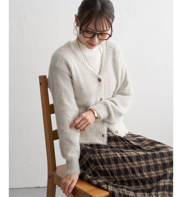 ikka「フェザーVネックカーディガン」|その他|