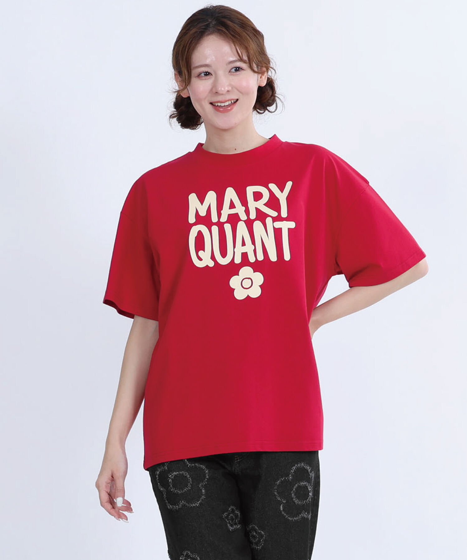 MARY QUANT「ペイントロゴ Tシャツ」|Tシャツ・カットソー|レッド