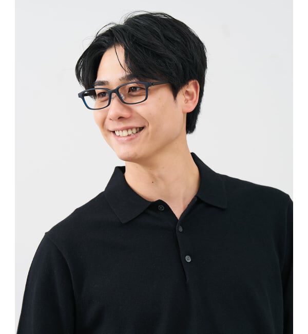  「ウェリントン型 メガネ | 、 レンズ交換券付」|メガネ|ネイビー