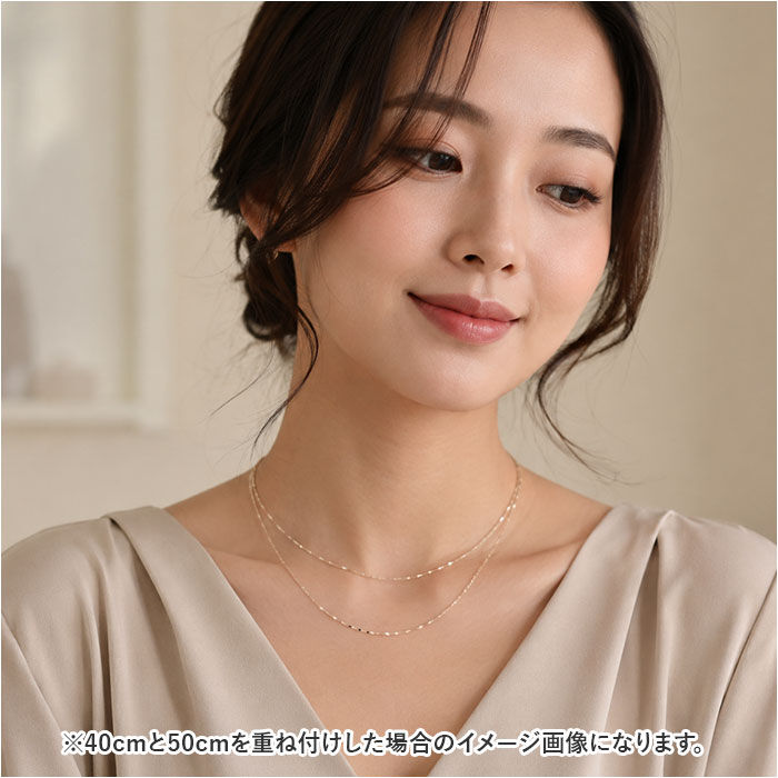 BACKYARD FAMILY「金 ネックレス 10金 通販 日本製 ネックレスチェーン チェーンネックレス 10K 長さ50cm」|その他|