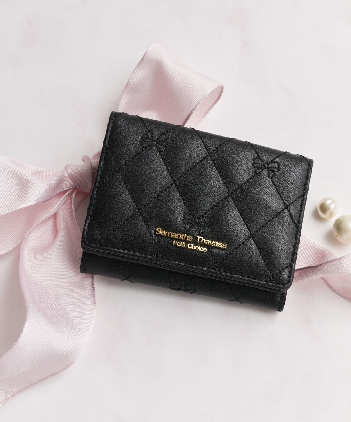 Samantha Thavasa Petit Choice「リボンキルト ミニ財布」|財布|