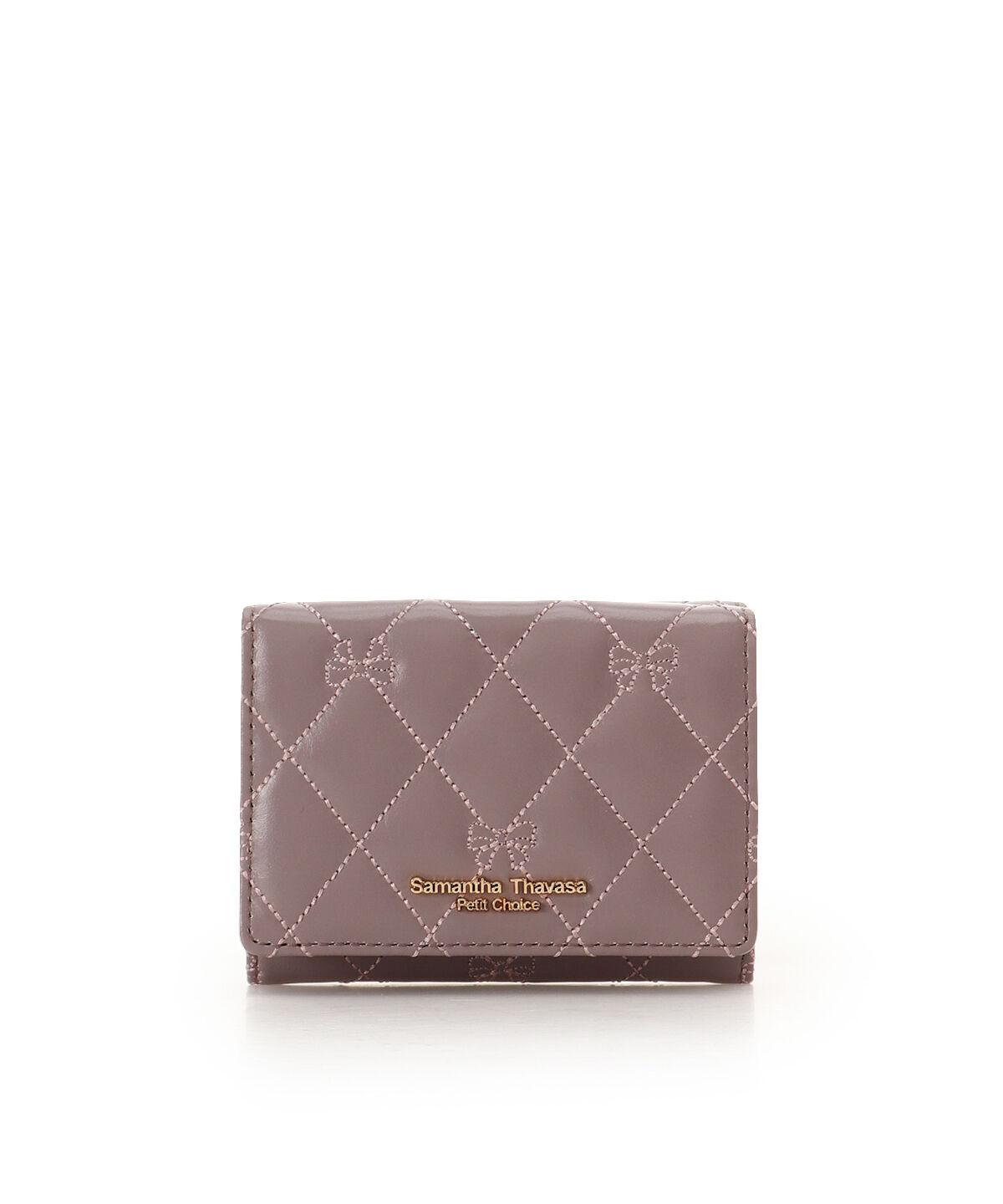 Samantha Thavasa Petit Choice「リボンキルト ミニ財布」|財布|ブラウン