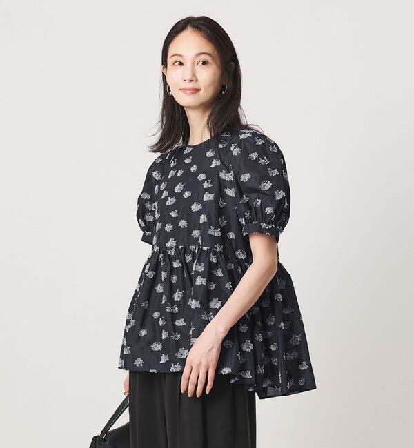 UNITED ARROWS「ブーケ カットジャガード ブラウス」|シャツ・ブラウス|