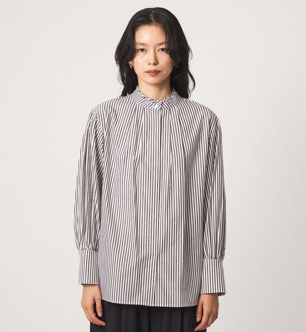 UNITED ARROWS green label relaxing「ニットベスト&times;フリルネック ブラウス」|シャツ・ブラウス|