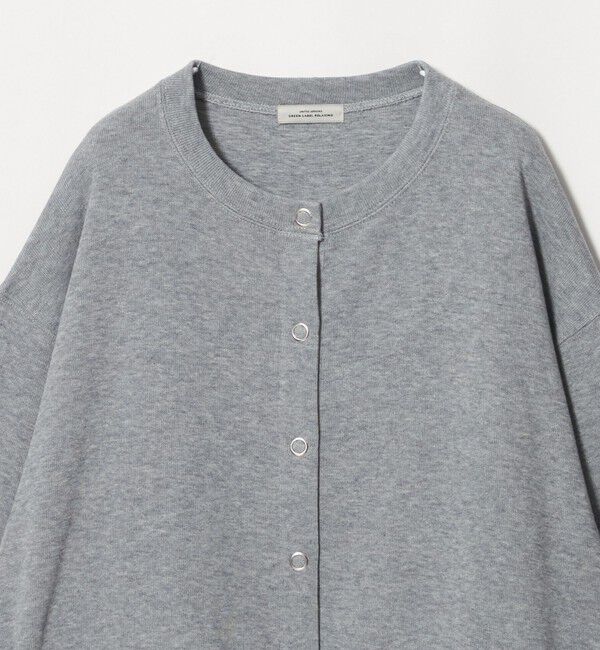 UNITED ARROWS green label relaxing「【WEB限定】＜at ease＞ダブルフェイス クルーネック カットソー カーディガン」|カーディガン|