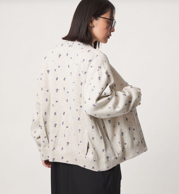 UNITED ARROWS green label relaxing「【WEB限定】＜at ease＞ダブルフェイス クルーネック カットソー カーディガン」|カーディガン|