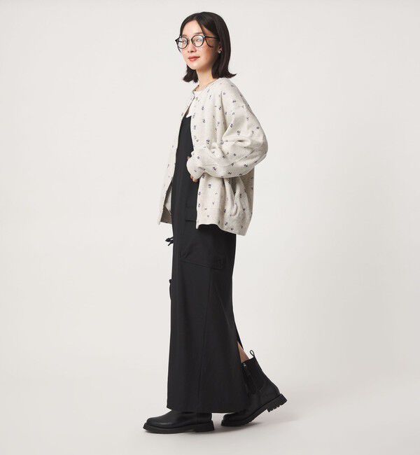 UNITED ARROWS green label relaxing「【WEB限定】＜at ease＞ダブルフェイス クルーネック カットソー カーディガン」|カーディガン|
