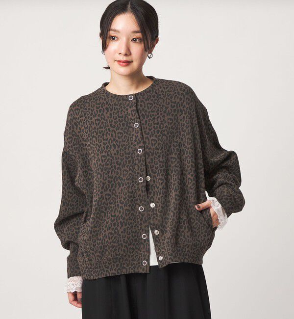UNITED ARROWS green label relaxing「【WEB限定】＜at ease＞ダブルフェイス クルーネック カットソー カーディガン」|カーディガン|