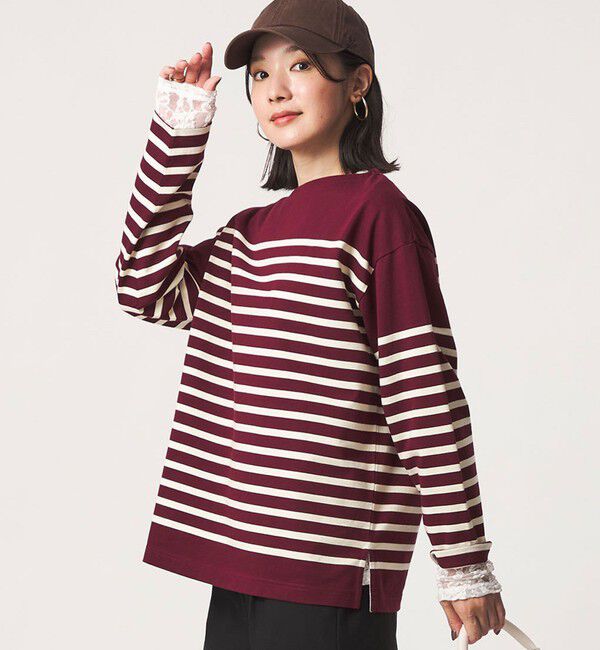 UNITED ARROWS green label relaxing「【WEB限定】＜at ease＞レース カットソー」|Tシャツ・カットソー|