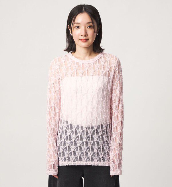UNITED ARROWS green label relaxing「【WEB限定】＜at ease＞レース カットソー」|Tシャツ・カットソー|