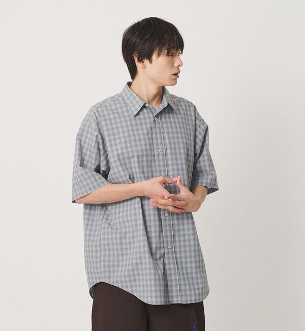 NICE WEATHER「＜NICE WEATHER＞チェックショートスリーブシャツ」|シャツ・ブラウス|