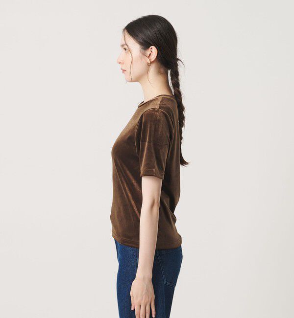 BEAUTY&YOUTH UNITED ARROWS「ベロア コンパクト ショートスリーブTシャツ」|Tシャツ・カットソー|