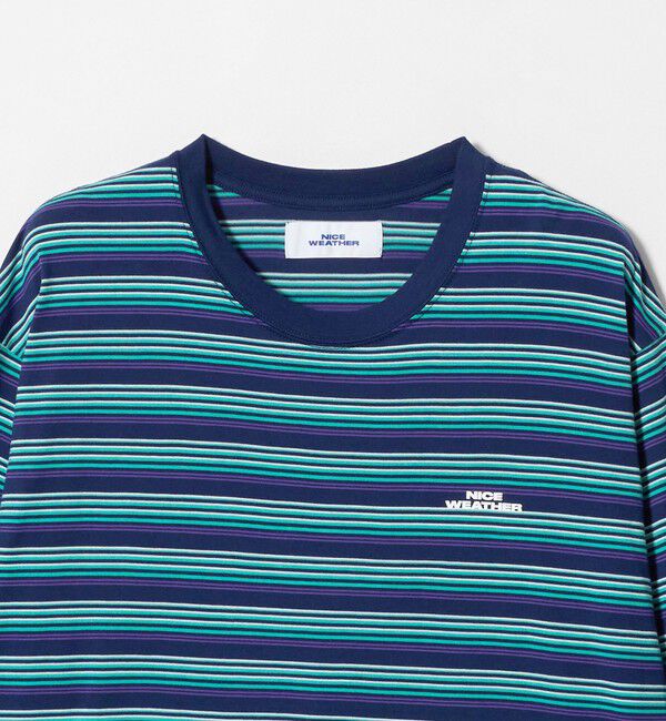 NICE WEATHER「＜NICE WEATHER＞マルチボーダー ロングスリーブ Tシャツ」|Tシャツ・カットソー|