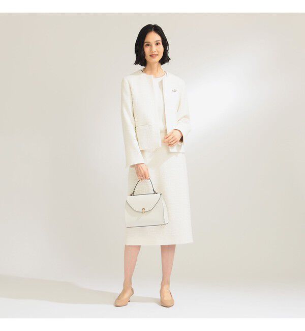 Demi-Luxe BEAMS 「ツイード クルーネック ジャケット＊」|ダッフルコート|