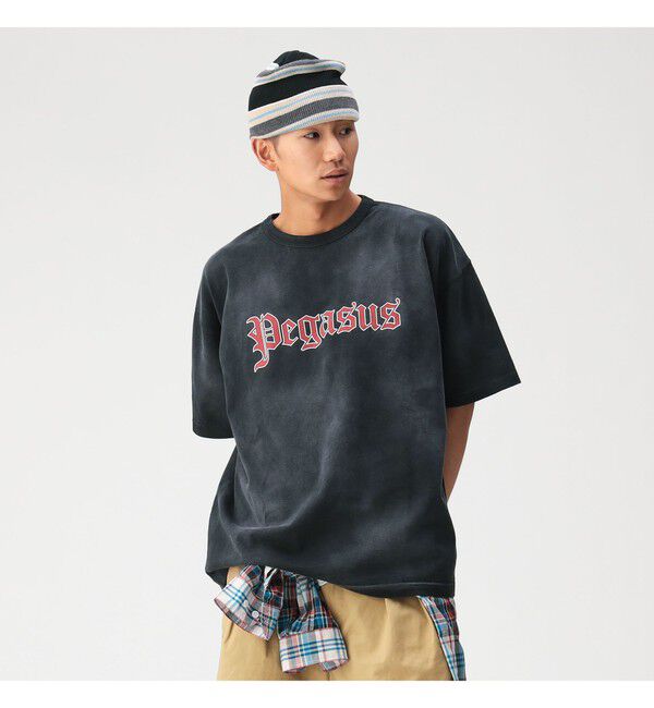 BEAMS「スーベニア Tシャツ【ワイドフィット】」|Tシャツ・カットソー|BLACK