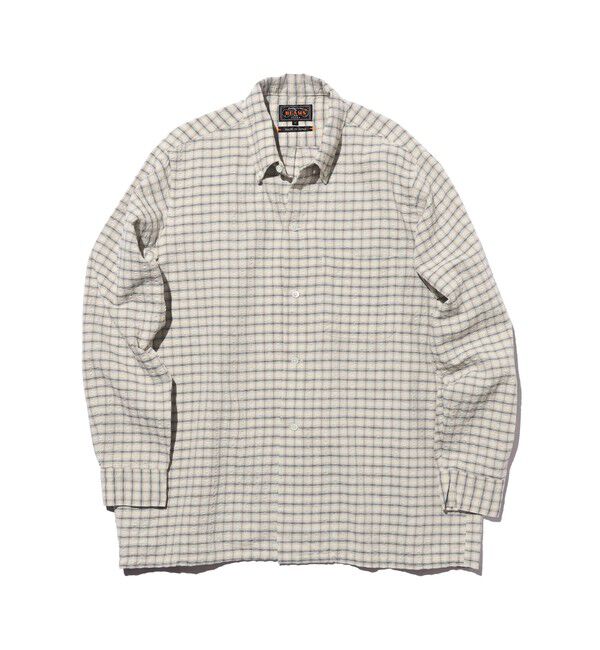 BEAMS PLUS「Open B.D. Sucker Plaid」|シャツ・ブラウス|NAVY