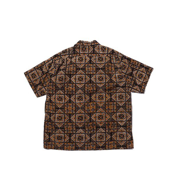 BEAMS PLUS「Open Collar Block Print ④」|シャツ・ブラウス|
