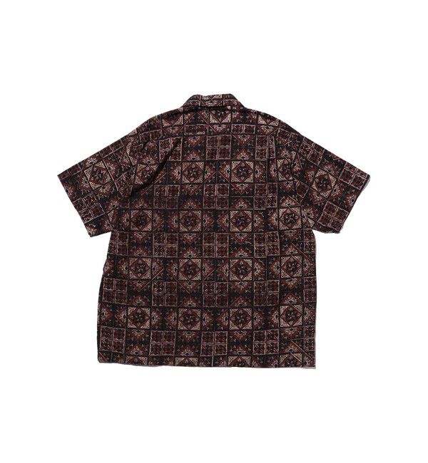 BEAMS PLUS「Open Collar Block Print ④」|シャツ・ブラウス|