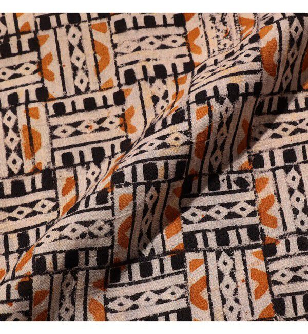 BEAMS PLUS「Open Collar Block Print ③」|シャツ・ブラウス|