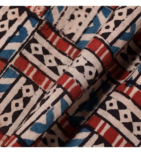 BEAMS PLUS「Open Collar Block Print ③」|シャツ・ブラウス|