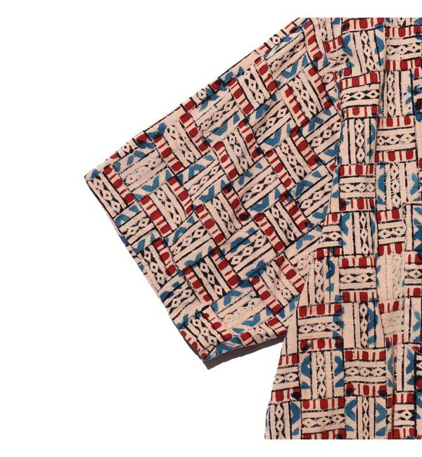 BEAMS PLUS「Open Collar Block Print ③」|シャツ・ブラウス|