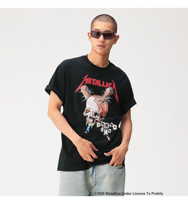 BEAMS「METALLICA / PRINT T-shirt ②」|Tシャツ・カットソー|BLACK