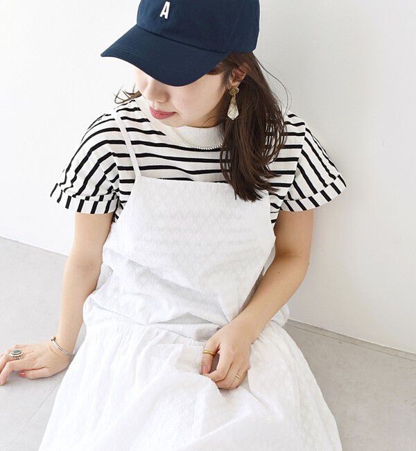 SHIPS any「SHIPS any:〈抗菌防臭/洗濯機可能〉USAコットン フレンチスリーブ TEE」|Tシャツ・カットソー|