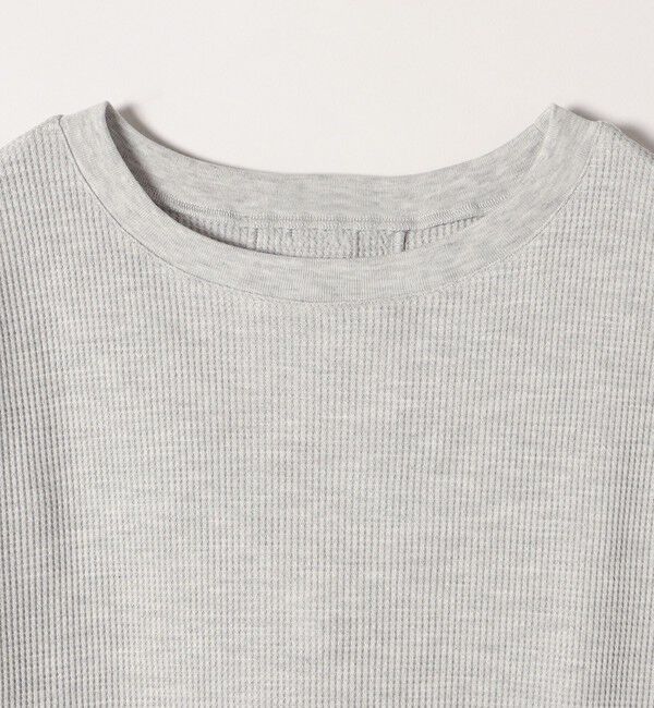 SHIPS any「〈洗濯機可能〉ワッフル  レースアップ ラウンドヘム プルオーバー」|Tシャツ・カットソー|