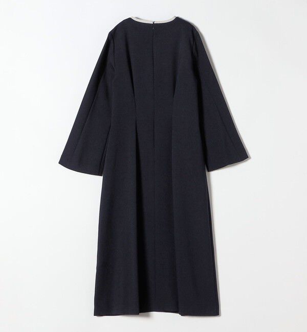 SHIPS any「【WEB限定】〈洗濯機可能〉ダブルクロス ウエスト タック Aライン ワンピース ［NAVY BLUE］」|ワンピース|