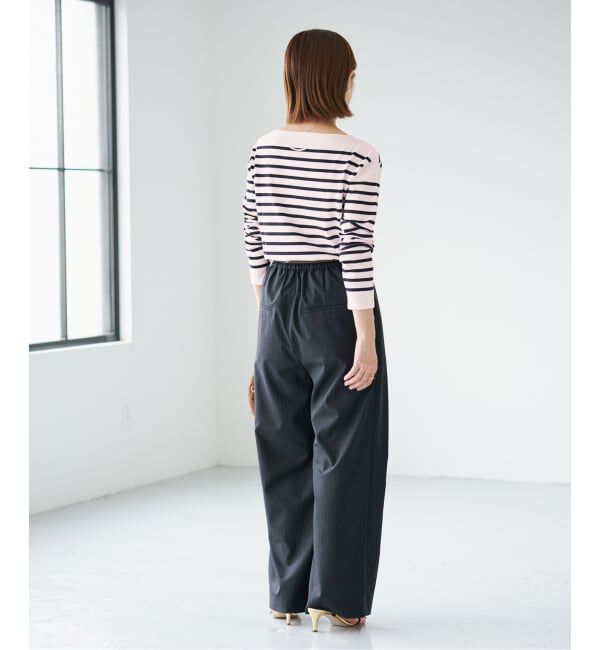 IENA「《WEB限定/追加》SEATTLEボーダーボートネックプルオーバー」|ニット・セーター|