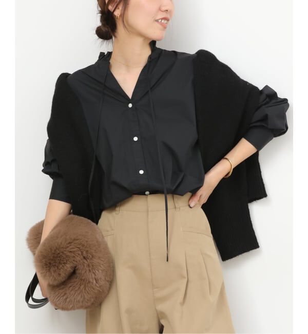 JOURNAL STANDARD relume「《追加5》ハイカウントコットンスタンドカラー2way」|シャツ・ブラウス|
