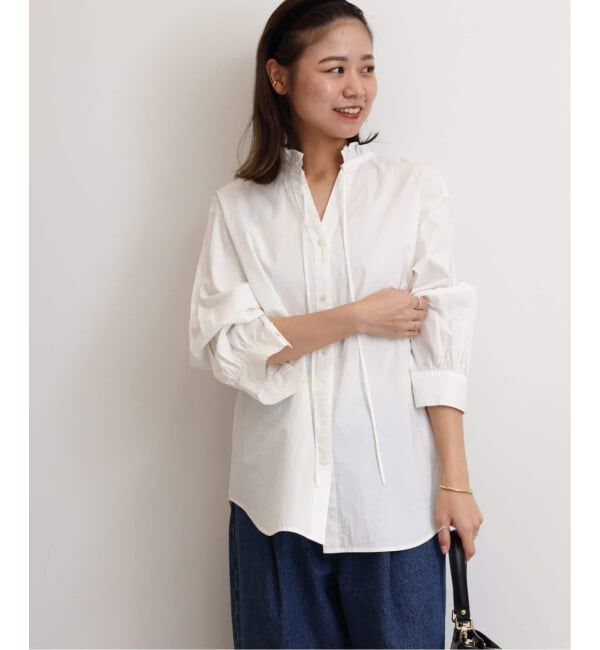 JOURNAL STANDARD relume「《追加5》ハイカウントコットンスタンドカラー2way」|シャツ・ブラウス|