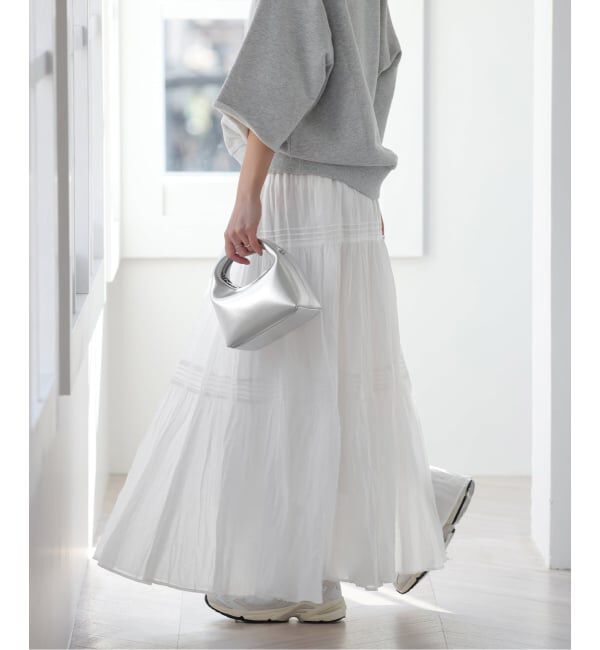 JOURNAL STANDARD relume「《WEB限定追加2》コットンボイルクリンクルティアードスカート」|スカート|